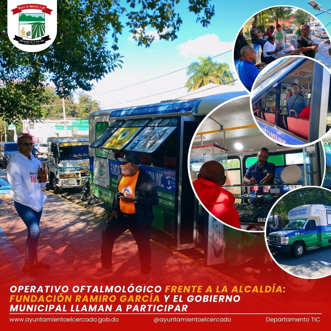 OPERATIVO OFTALMOLÓGICO FRENTE A LA ALCALDÍA: FUNDACIÓN RAMIRO GARCÍA Y EL GOBIERNO MUNICIPAL LLAMAN A PARTICIPAR