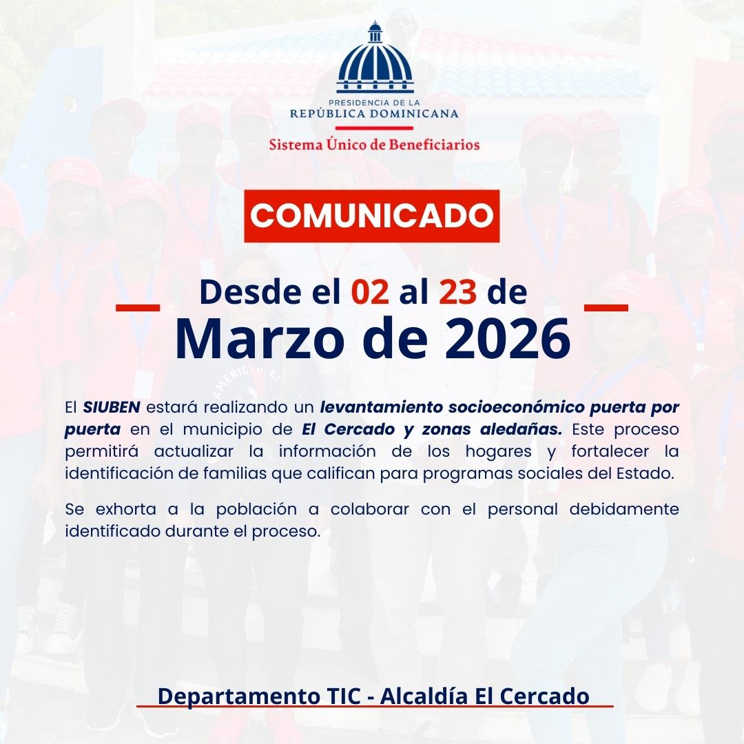 ALCALDÍA COMUNICA: SIUBEN