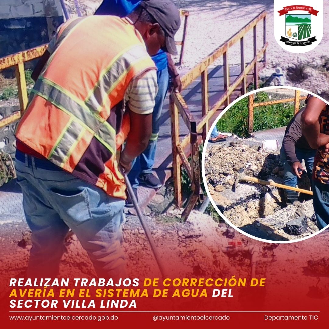 REALIZAN TRABAJOS DE CORRECCIÓN DE AVERÍA EN EL SISTEMA DE AGUA DEL SECTOR VILLA LINDA