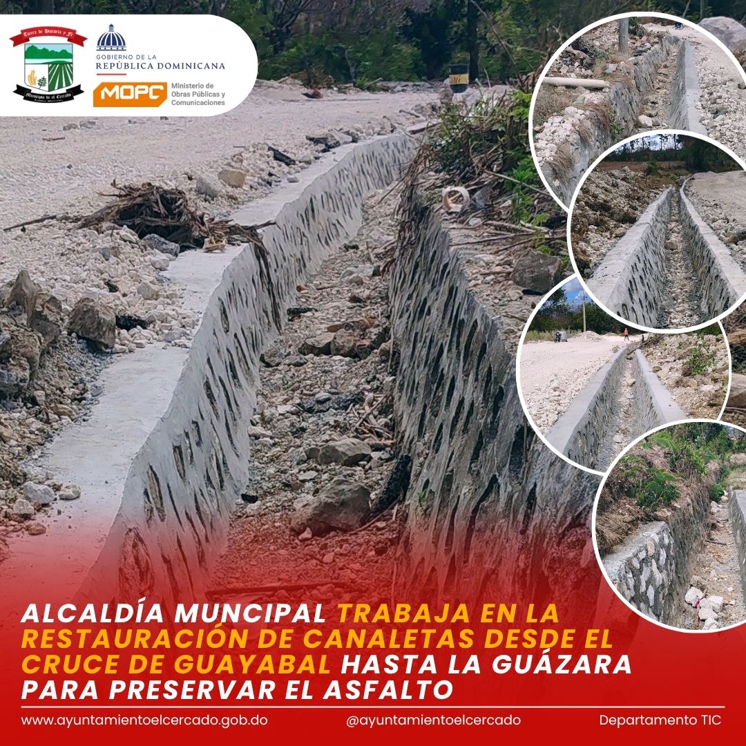 ALCALDÍA MUNCIPAL TRABAJA EN LA RESTAURACIÓN DE CANALETAS DESDE EL CRUCE DE GUAYABAL HASTA LA GUÁZARA PARA PRESERVAR EL ASFALTO