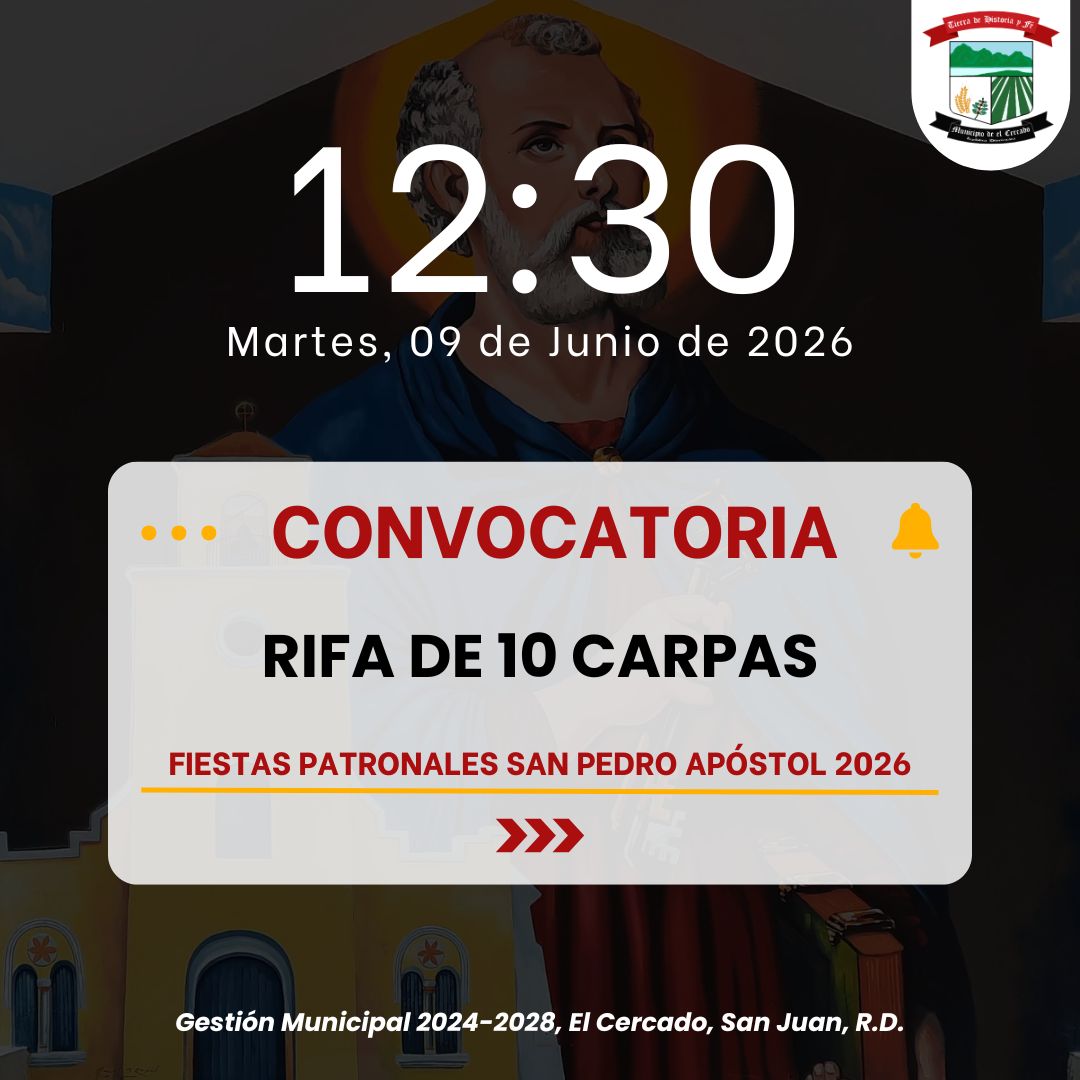 RIFA DE CARPAS_FIESTAS PATRONALES SAN PEDRO APÓSTOL 2026